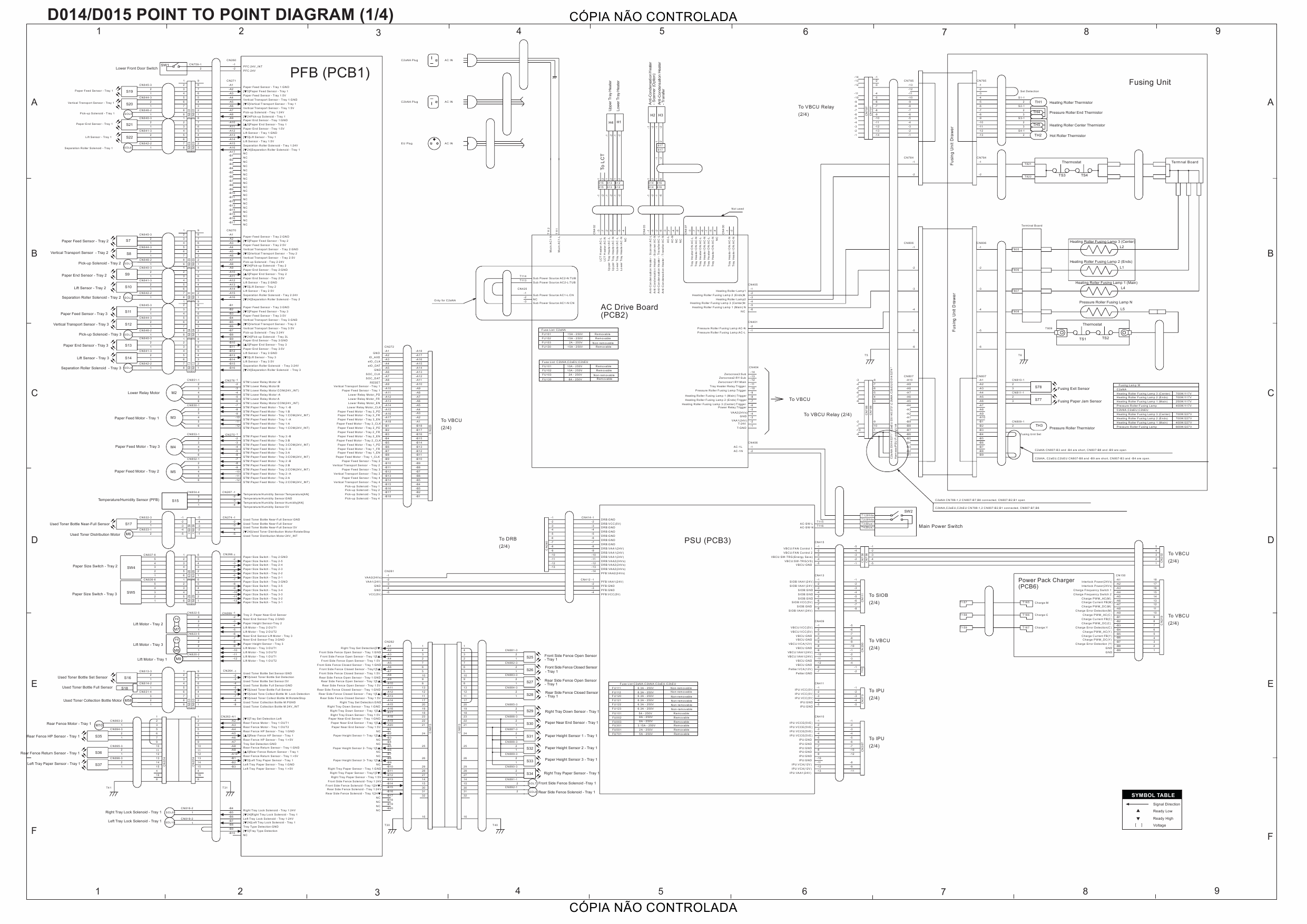 RICOH Aficio MP-C6000 C7500 Pro-C550EX C700EX D014 D015 D078 D079 Circuit Diagram-1